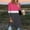 Hot Pink, variant on Womens Coffee Shirts Fall Dressy Tops Long Colorblock Tunic Blouse Crew Neck for Ladies 3/4 Sleeve