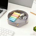 thumbnail image 3 of Plateau de Rangement en Pu Plateau de Rangement en Similicuir Boîte Organisatrice Pliable pour Bureau Coiffeuse Entrée (Violet, 1 Pce) Rkxzt, 3 of 8
