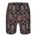 thumbnail image 3 of Balery Retro Floral Traje de Baño Estilo Hawaiano para Hombre, Shorts de Secado Rápido con Bolsillos-Large, 3 of 6