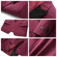 thumbnail image 6 of ETHAN Wine Red Little Boys Tuxedo Suit for Prom Wedding Toddler Boys 3 Piece Slim Fit Formal Set One Button Size 4, 6 of 9