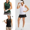 thumbnail image 2 of Jesscasday Women's Sleeveless Shirt Quick Drying Golf Shirt Breathable Sports Training Tanks Top with Collar V-Neck Top, 2 of 15