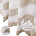 thumbnail image 6 of Ecoehoe 71“W x79”H Stripe Fabric Hook Free Shower Curtain with Polyester Magnet Snap-in Liner–Top See Through with Mesh Window Light Beige&White, 6 of 8