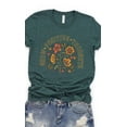 thumbnail image 2 of Retro Grow Positive Thoughts Floral Graphic Tee T-Shirt, 2 of 5