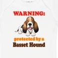 thumbnail image 4 of Inktastic Protected by a Basset Hound Funny Dog Boys or Girls Baby Bodysuit, 4 of 5