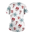 thumbnail image 5 of Hearthz Christmas Scrubs Tops Plus Size Stretch Scrubs for Women Tops V Neck Short Sleeve Nurse Uniforms with Pockets S-5xl, 5 of 5