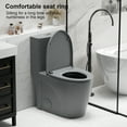 thumbnail image 5 of Alvantor One-Piece Toilet, 1.1/1.6 GPF Powerful Dual Flush Elongated Toilet, Soft Closing Seat Gray, 5 of 10