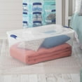 thumbnail image 3 of Sterilite Boîte à loquets de 99 litres,  boîte de rangement en plastique transparent avec couvercle et loquet bleu, 3 of 6