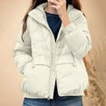 thumbnail image 2 of Fashion Winter Warm Hooded Coats for Womens Plus Size Solid Color Down Jacket Short Thick Stand Up Collar Style Jacket, 2 of 8