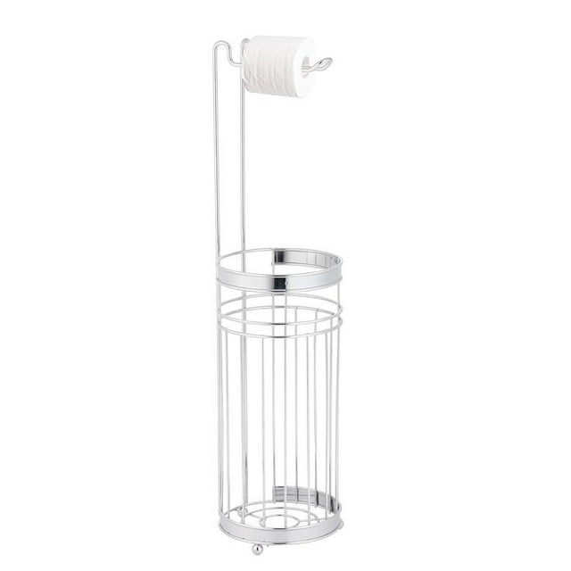 Jessar - Freestanding Bathroom Tissue Roll Holder, Silver