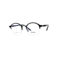 thumbnail image 2 of Optical Quality Round Half Horn Rim Luxury Circle Lens Eyeglasses Frame Purple, 2 of 4