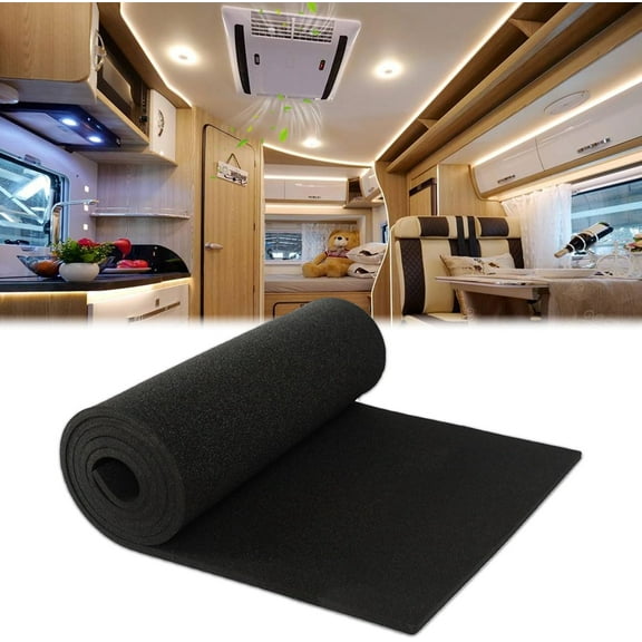 Trianu Universal RV A/C Filter Replacement RV Air Conditioners Filter Foam Pad, Cuttable Pre Filter Compatible with Most RV Air Condition Filters, 40" x 16" x 0.2", Black