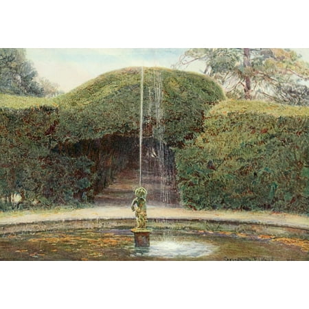 Gardens in Midland & Eastern Counties 1908 Melbourne Hall Canvas Art - George S Elgood (18 x (Best Private Gardens In Melbourne)
