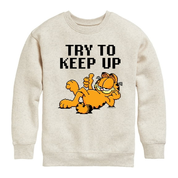 Garfield - Try To Keep Up - Toddler & Youth Crewneck Fleece Sweatshirt