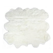Genuine Sheepskin Rug Extra Soft Natural Pelt Ivory , Six Pelt 5' x 6'
