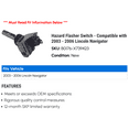thumbnail image 2 of Hazard Flasher Switch - Compatible with 2003 - 2006 Lincoln Navigator 2004 2005, 2 of 2