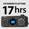 thumbnail image 5 of Avantree Boombyte - Portable Digital FM Radio with Bluetooth Speaker, Superb Sound, Metal Finish, MP3 Player, Support Micro SD Card & USB Audio Input, Long Play Time, Rechargeable, Easy to Use - Black, 5 of 5