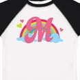 thumbnail image 4 of Inktastic Rainbow Letter M Monogram Girls Toddler T-Shirt, 4 of 5