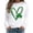 A1_White, variant on WTXUE St. Patrick's Day Sweatshirt for Women Glitter Shamrock Printed Long Sleeve Pullover Tops Trendy Pullover Tops Saint Patrick's Sweatshirt Shamrock Graphic Sweatshirts Beige L
