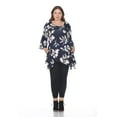 thumbnail image 2 of White Mark Women's Plus Size Floral Blanche Tunic Top, 2 of 4