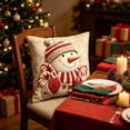 thumbnail image 6 of huayou Snowman Candy Cane Vintage Christmas Throw Pillow Cover 17.72×17.72in Soft Cushion Case for Sofa Couch Bedroom Living Room Farmhouse Holiday Decoration, 6 of 6