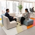 thumbnail image 5 of Pemberly Row Modular Lounge Ottoman With Coil Spring Seat in Fog Fabric, 5 of 8