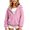 Pink, variant on Rrxhxhs Hoodies for Girls Solid Color Half Zip Long Sleeve Oversized Casual Hooded Sweatshirt with Kangaroo Pocket,Beige,2-3 Years