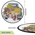 thumbnail image 2 of Coolnut Watercolor Pumpkin Truck Christmas Tree Mats Waterproof Tree Skirt, Autumn Harvest Sunflower Xmas Tree Stand Tray Mat Floor Protector Pad for Holiday Party Decoration, 28.3", 2 of 6
