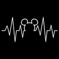 thumbnail image 2 of Men's Mickey & Friends Heartbeat Mickey Mouse Logo Pull Over Hoodie, 2 of 4