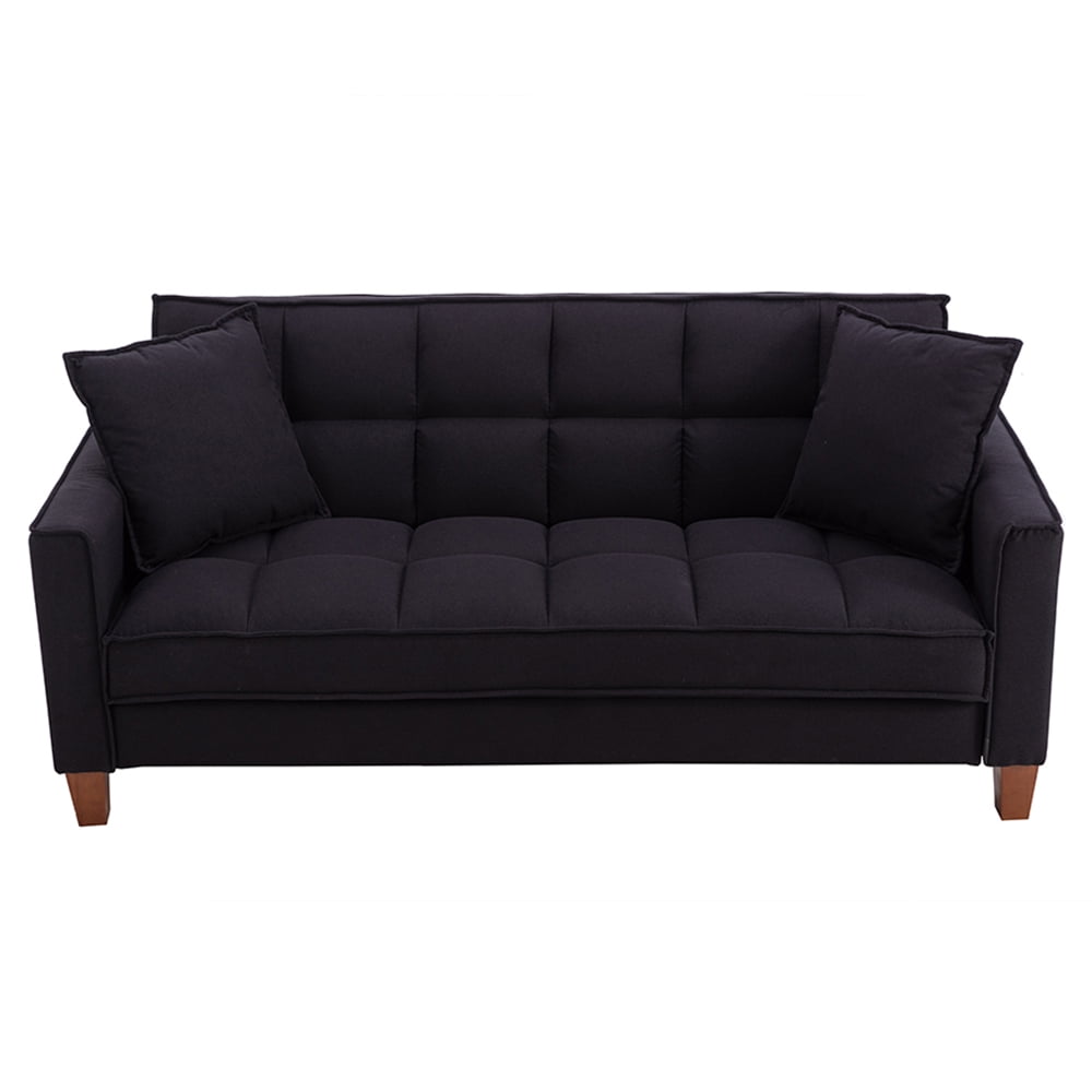 CJC Modern Loveseat Sofa Couch, Fabric 2Seater Sofa w/ 2 Pillows for