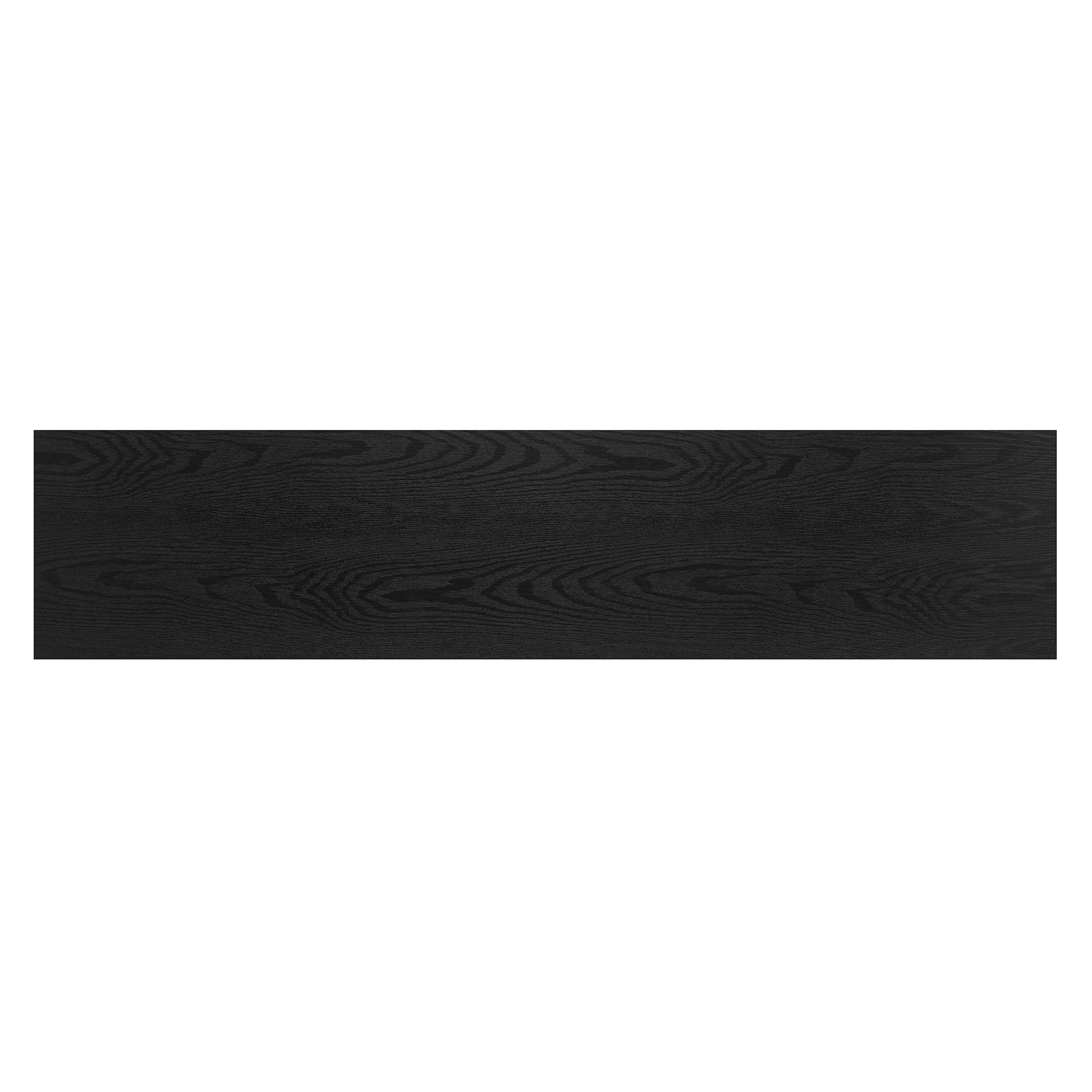 Evelyn&Zoe Holbrook Rectangular TV Stand for TV's up to 75", Black Grain