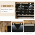 thumbnail image 6 of Gymax Mirrored Wall & Door Mounted Jewelry Storage Cabinet Organizer W/ Lights & Drawer Rustic Brown, 6 of 10