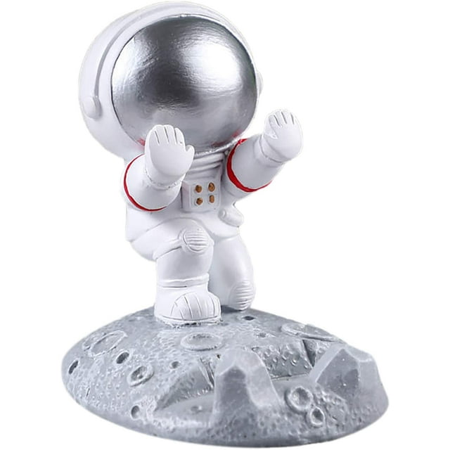 Soporte para teléfono de astronauta creativo, soporte para teléfono celular de astronauta, lindo y divertido soporte para teléfono inteligente para escritorio, hogar, oficina, dorado (B)