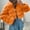 Orange, variant on Winter Coats for Women Teen Girls Short Faux Fleece Jacket Sale Plus Size Womens Cute Hooded Furry Splicing Warm Puffer Jacket Tunic Long Sleeve Outerwear Navy qILAKOG Size XXL