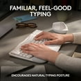 thumbnail image 4 of Logitech Wave Keys Wireless Ergonomic Keyboard with Cushioned Palm Rest, Comfortable Natural Typing, Easy-Switch, Bluetooth, Logi Bolt Receiver, for Multi-OS, Windows/Mac - Off White, 4 of 11