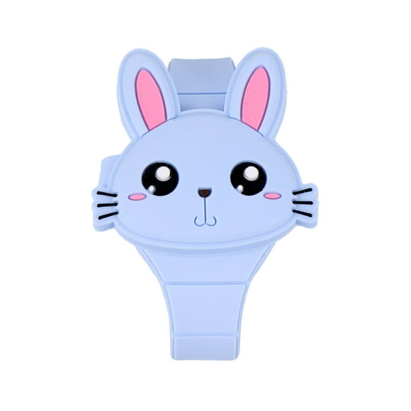CIMAXIC Birthday Silicone LED Cartoon Watch Rabbit Shape Wristwatch Clamshell Electronic Watch Birthday Gift Party Favor for Kid Child Children Toddlers Sky-blue,8.86"X2.17"X0.59"