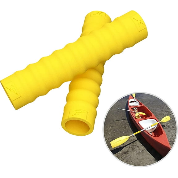 Adoreal Durable Kayak Paddle Grips 2 Packs Non-Slip Silicone Wraps for Blister Prevention, Yellow