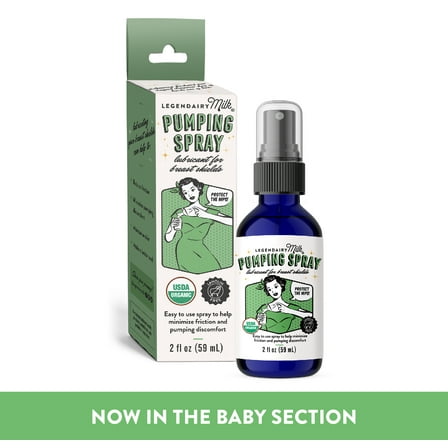 Legendairy Milk Pumping Spray, Natural Lubricant for Breast Pump Flanges, 2 fl oz, 1 Bottle