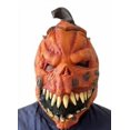 thumbnail image 2 of Terrorífica y realista máscara de Halloween de látex con cara de calabaza, perfecta para celebraciones espeluznantes, 2 of 8