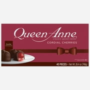 Queen Anne Bow Dark Chocolate Cordial Cherries, 26.4 oz Box, 40 Pieces