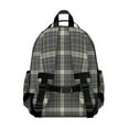 thumbnail image 3 of Brown Blue Checkerboard Checkered Pattern Backpack for School,Cute School Bag,Schoolbag with Adjustable Shoulder Straps & Padded Back,15.25"x11.5"x5.25", 3 of 5