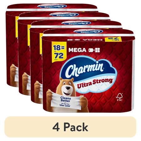 (4 pack) Charmin Ultra Strong Toilet Paper, 18 Mega Rolls