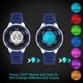 thumbnail image 2 of DTKID Reloj digital para niños, resistente al agua hasta 3 ATM, 7 luces de colores, reloj de enseñanza del tiempo, fácil de leer, reloj de pulsera de banda suave para niñas y niños de 5 a 16 años, 2 of 5