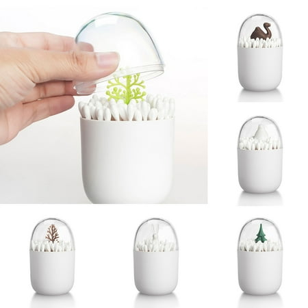 

Naturegr Tree Camel Rabbit Cotton Swab Holder Toothpicks Storage Organizer Anti-dust Box