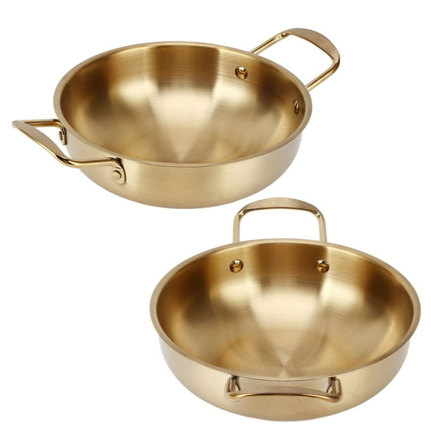 Olla para fideos, olla dorada para ramen coreana, olla para cocinar fideos, olla para cocinar de larga duración