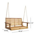 thumbnail image 4 of Wood Porch Swing In Color, For Outdoor Use, 49.50”w X 26.75”d 21.86”h, 800 Lbs Capacity, Slat Seat And Of Hue, 800lb Slatted Seat, Assembly Required, 4 of 6