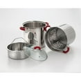 thumbnail image 1 of Cook Pro 525 Cuiseur à Pâtes en Acier Inoxydable de 8 qt avec Couvercle et Poignée en Silicone Rouge, 1 of 1