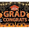 thumbnail image 3 of Graduation Theme 2024 Banner Orange Balloons Congrats Backdrop for Graduation Celebration Party Decor Ceremony, 3 of 7