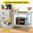 thumbnail image 7 of Stainless Steel Table Prep & Work Table 24 x 48 Inches NSF Heavy Duty Commercial with Backsplash for Restaurant Kitchen Home and Hotel, 7 of 7