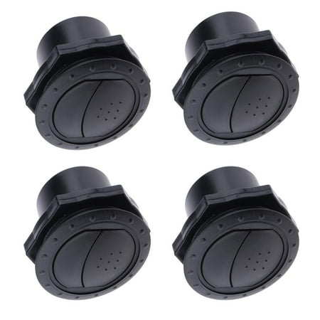 

4pcs 2.36 x inch Round Louver Air Conditioner Deflector Grill Cover for Marine Boat RV Car - Black
