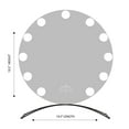 thumbnail image 6 of Impressions Vanity Hollywood Round XL Beauty Makeup Mirror with Tri Tone LED, Standing Base (White), 6 of 6